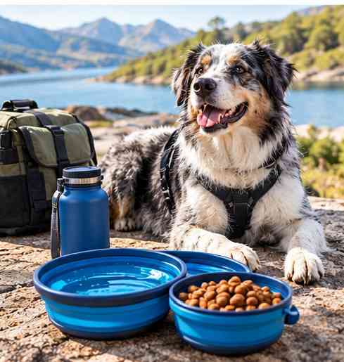 Agua y comida para perros en viajes largos: qué preparar
