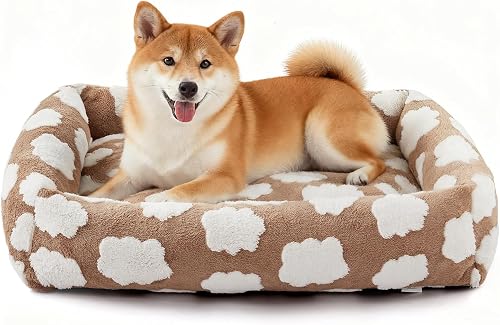 JOEJOY Camas Grandes para Perros de Gran tamaño, Cama ortopédica Rectangular Lavable para Mascotas con Funda de Cremallera extraíble, Bonita Cama Suave y calmante para Cachorros con Felpa lanuda