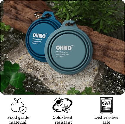 OHMO Cuencos Portátiles Plegables para Perros y Gatos